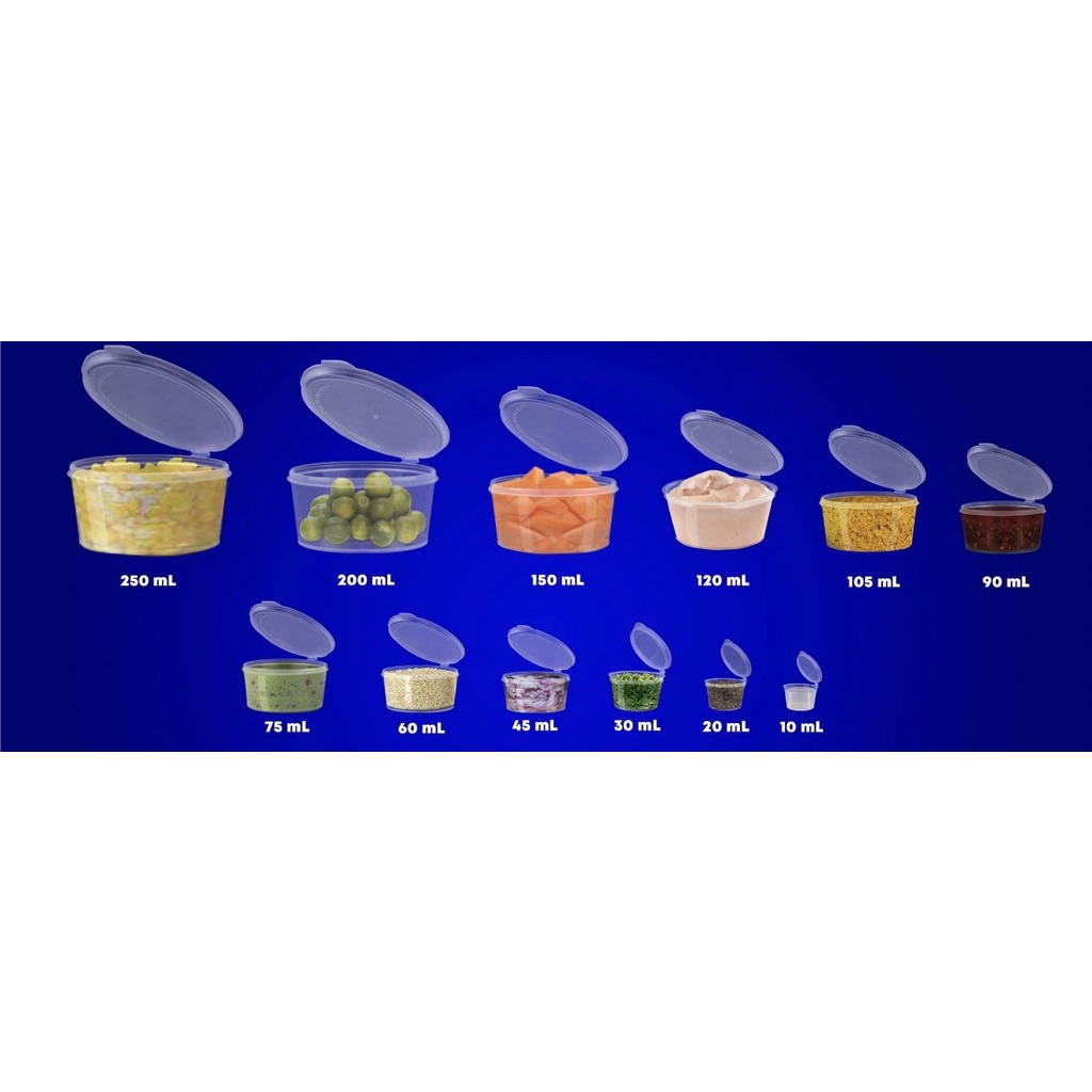 ROUNd HINGED SAUCE CUPS 50 pcs per pack Shopee Philippines
