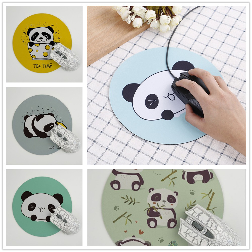 1Pc cute panda mouse pad size for 22x22x0.3cm gaming mouse pads