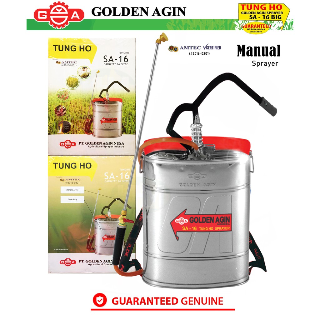 Golden Agin Tung Ho SA16 Stainless Knapsack Sprayer ( Tungho