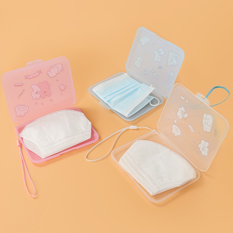 Portable Transparent Safe Dustproof PollutionFree Face Masks Container