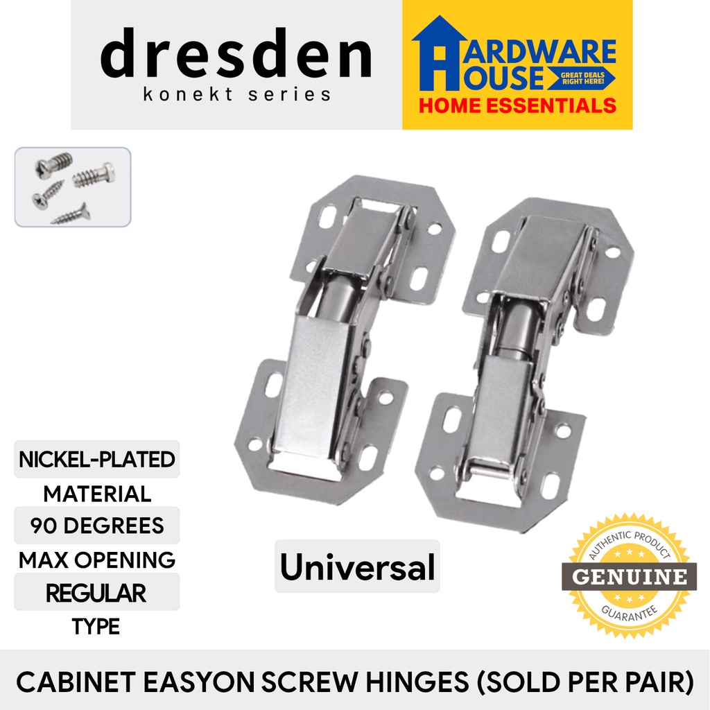 HIGH QUALITY Concealed Spring Hinges 2PC 90 Degrees Easyon Universal