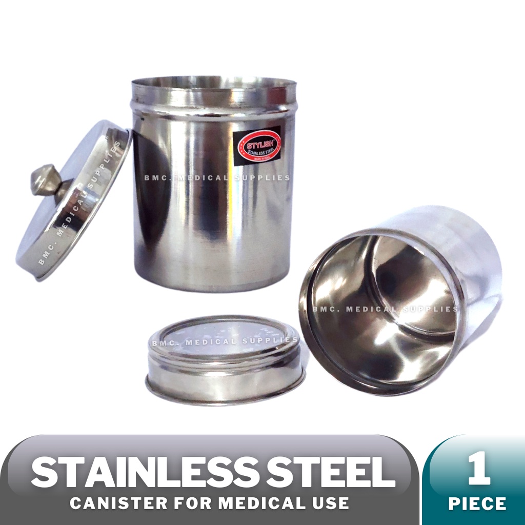 Stainless Steel Canister for Medical / Laboratory Use Cotton Canister