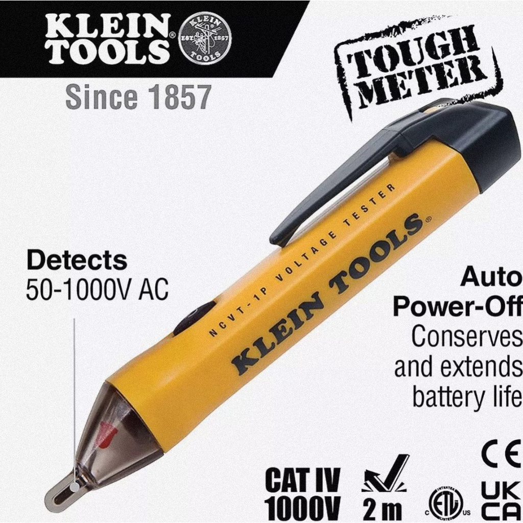 Klein Tools NCVT1P NonContact Voltage Tester Pen, 50 to 1000 V