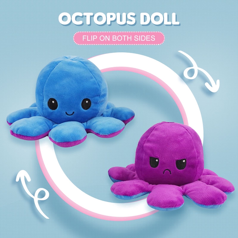 Super Cute TeeTurtle Reversible Octopus Plush toy TIKTOK