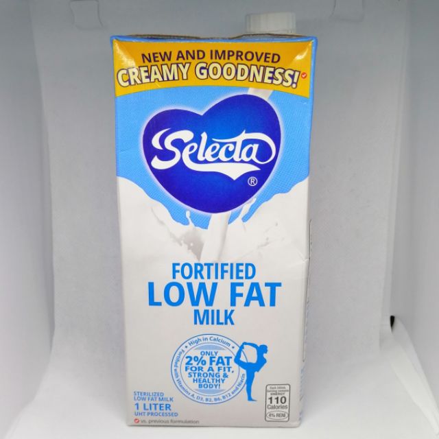 Selecta Fortified Low Fat Milk (1 Liter) Shopee Philippines