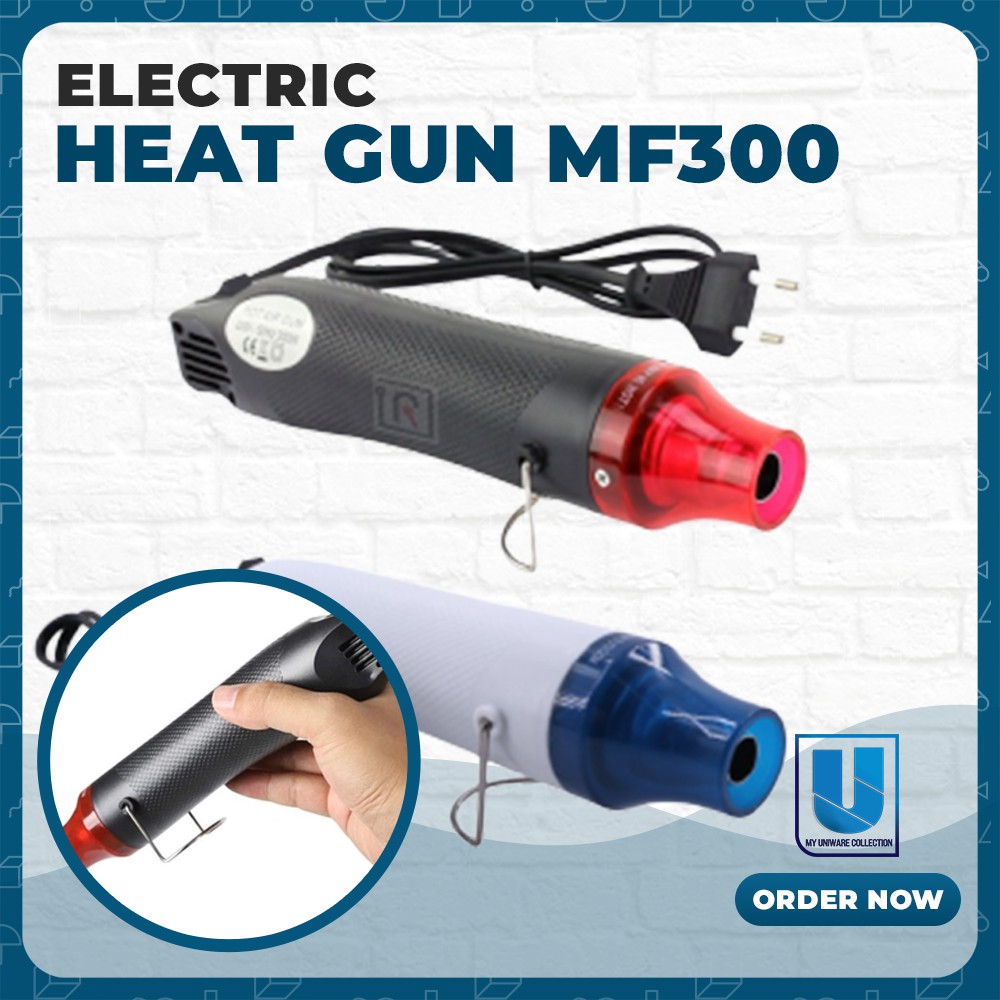 Electric Heat Gun MF300 Heat Gun with supporting seat DIY tool heat gun ( White Black