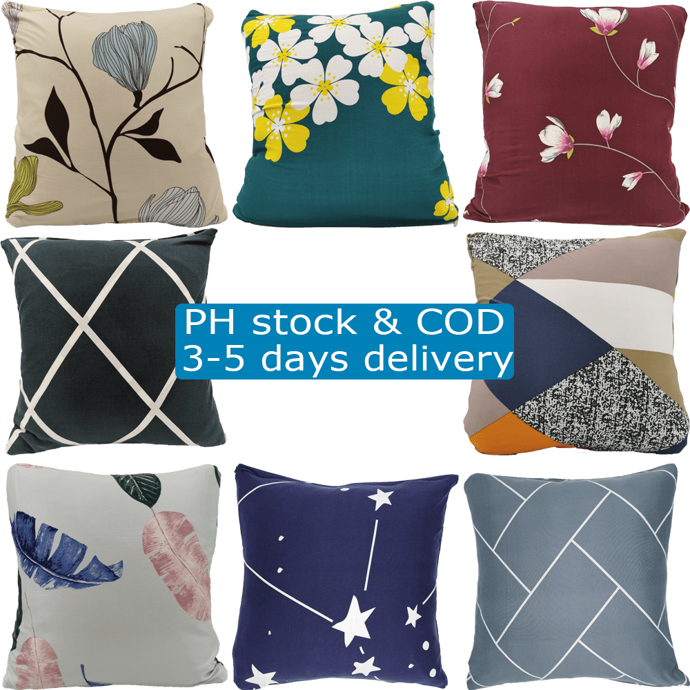 [PH STOCK & COD] 2PCS Elastic Throw Pillow Case Cushion Cover 18inches