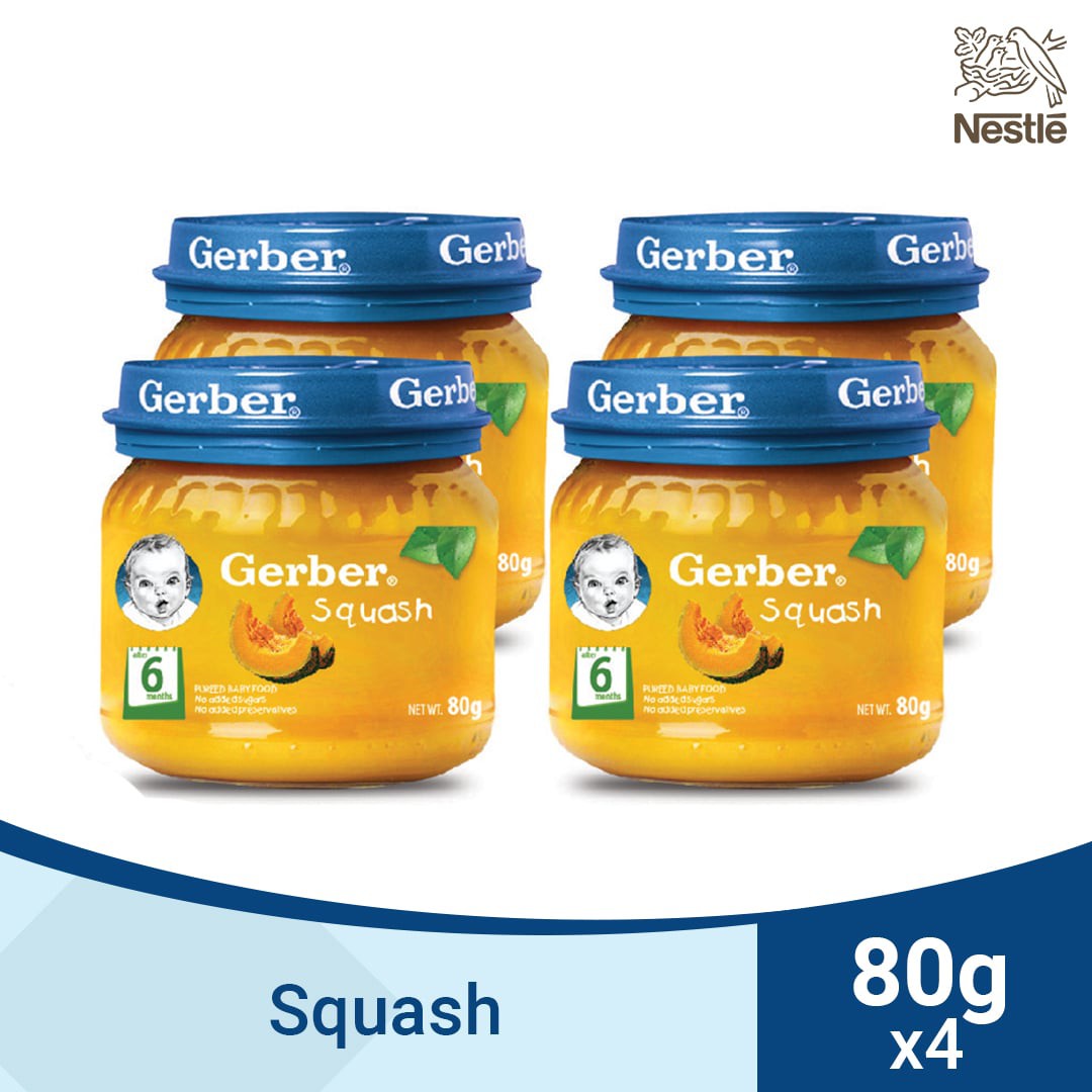 GERBER Squash Puree Baby Food 80g Pack of 4 Shopee Philippines