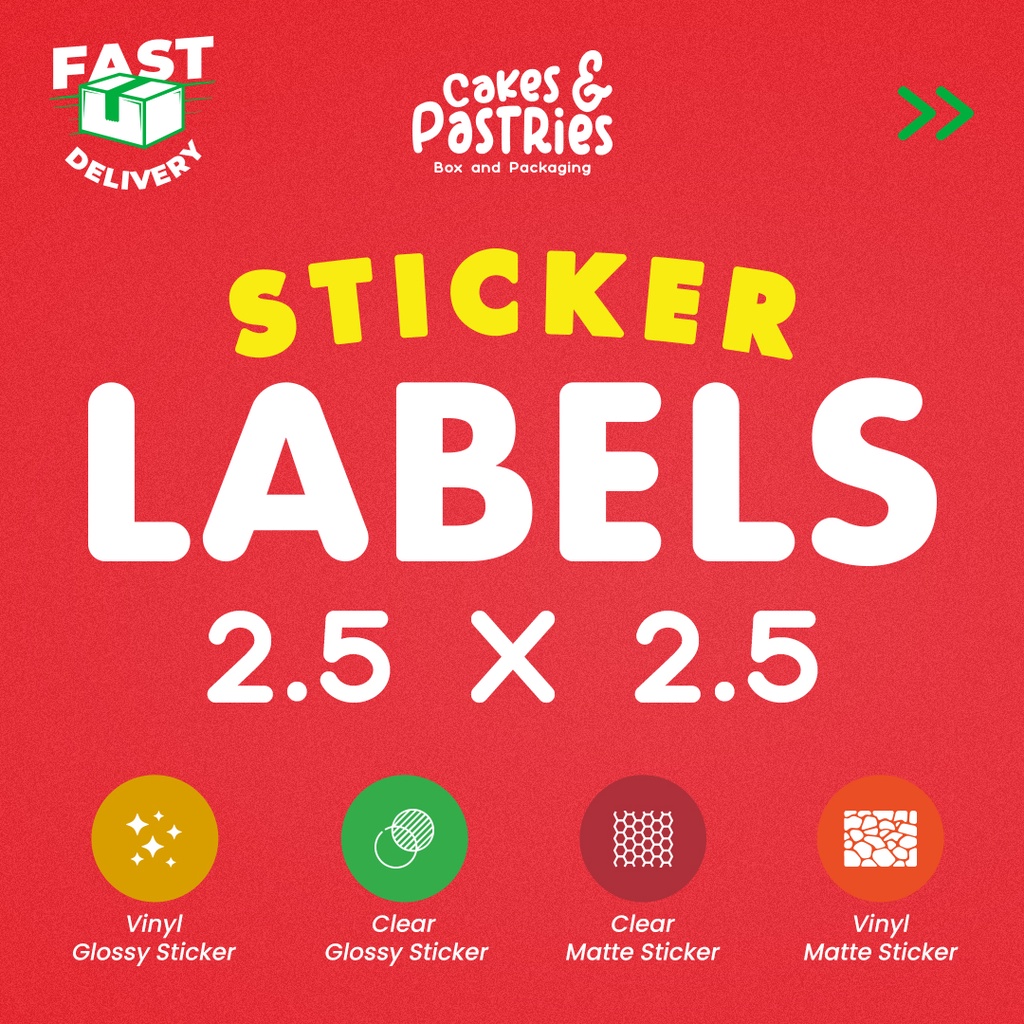 STICKER LABEL PRINT/LOGO STICKER 2.5X2.5 (RECTANGLE) PRECUT Shopee