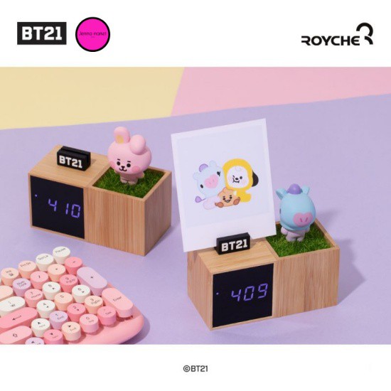 BT21 Baby Official LED Digital Desk Clock Line Friends x Royche