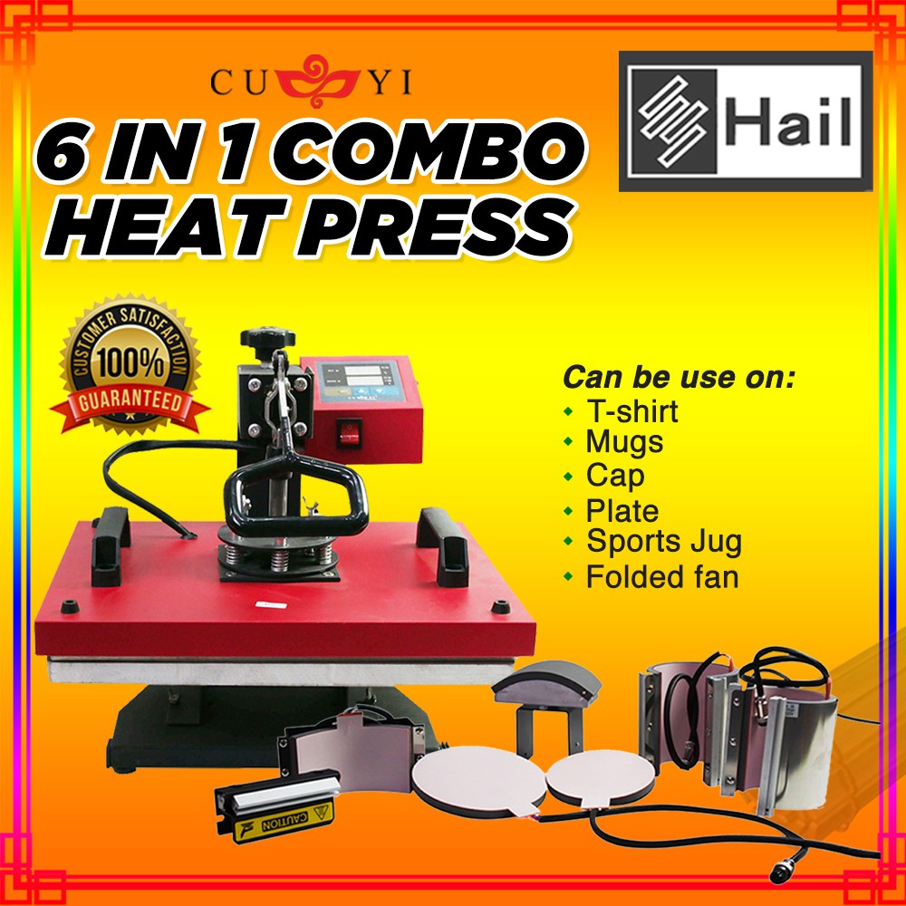 CUYI 6 IN 1 COMBO HEAT PRESS MACHINE HEAVY DUTY Shopee Philippines
