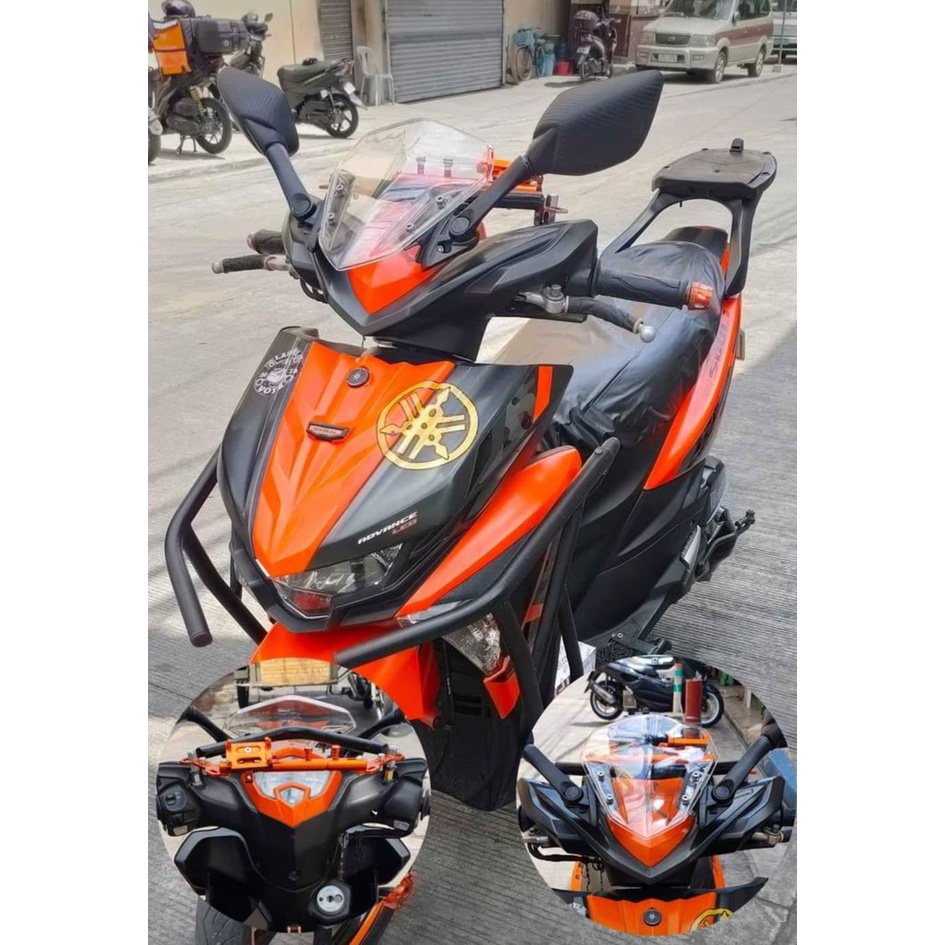 MIO i 125 / MIO SOUL i 125 SIDE MIRROR AND BRACKET WITH VISOR SET