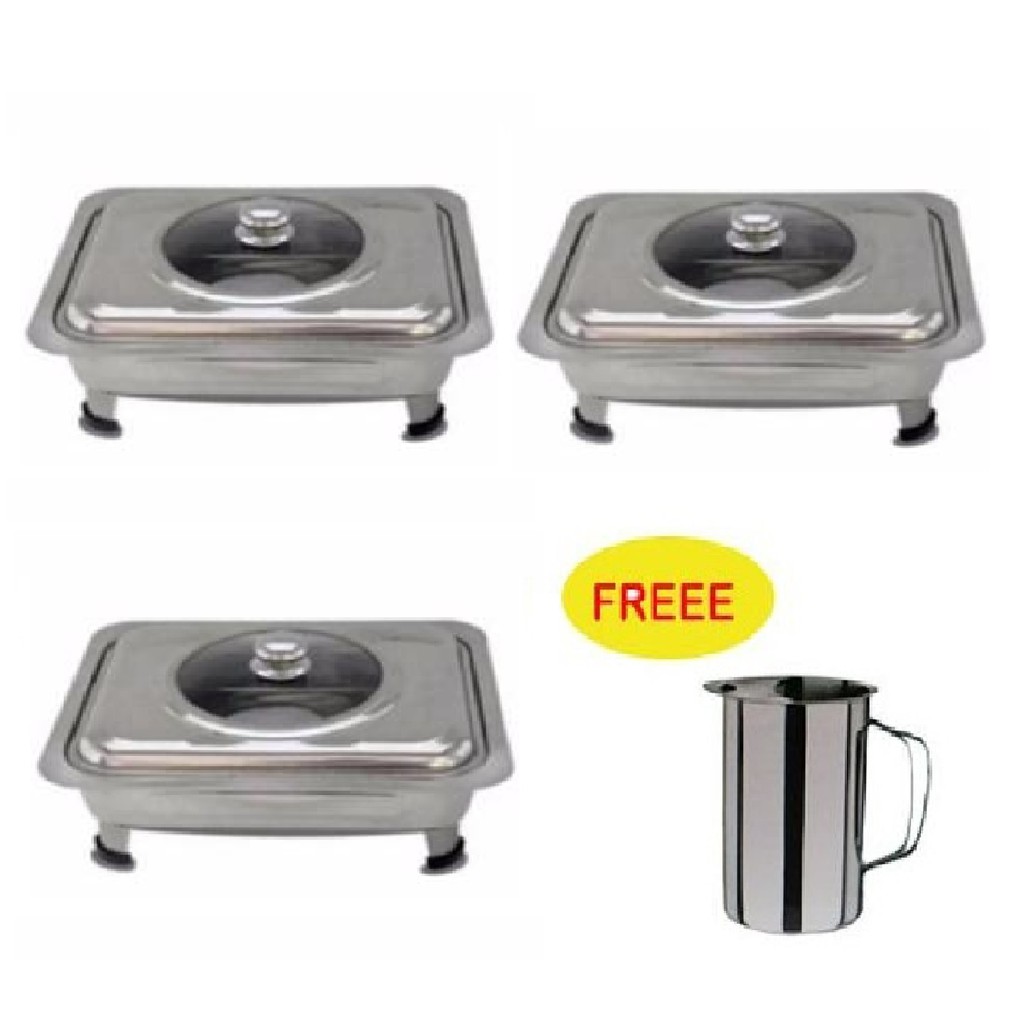 Food Tray Stainless Food Warmer buy 3 get 1 pitcher Shopee Philippines