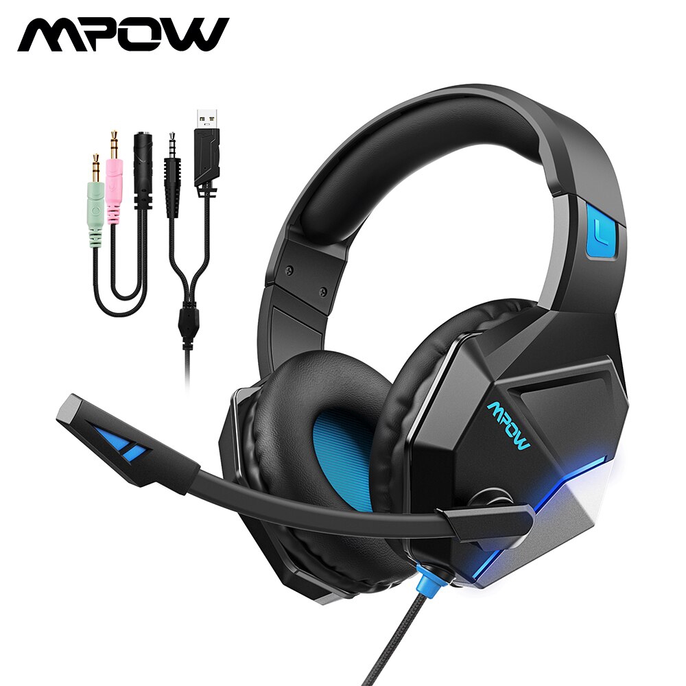 MPOW EG10 Gaming Headset USB 3.5mm Wired PC Gaming Headphones With
