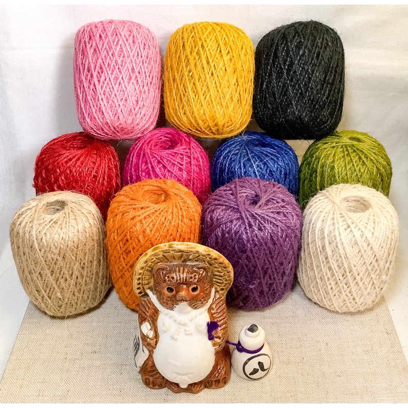 JWIZ Jute String Jute Twine Abaca Rope 150Yards Roll Thin 2Ply for