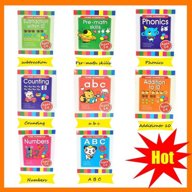 Abc shop home workbook children education exercises books