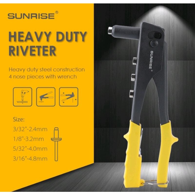 SUNRISE HAND RIVETER STAINLESS Silver and Black Shopee Philippines