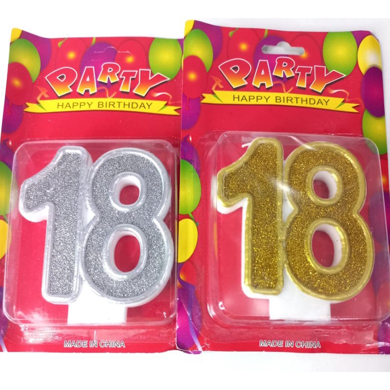 18th Birthday Candles Cake Numeral Candles Happy Birthday Cake Candles
