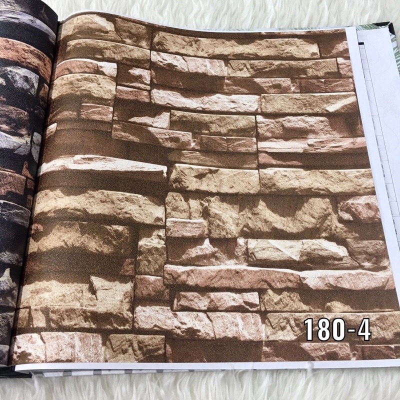3d Brick Stone Wallpaper Natural Pluss LPUF Shopee Philippines