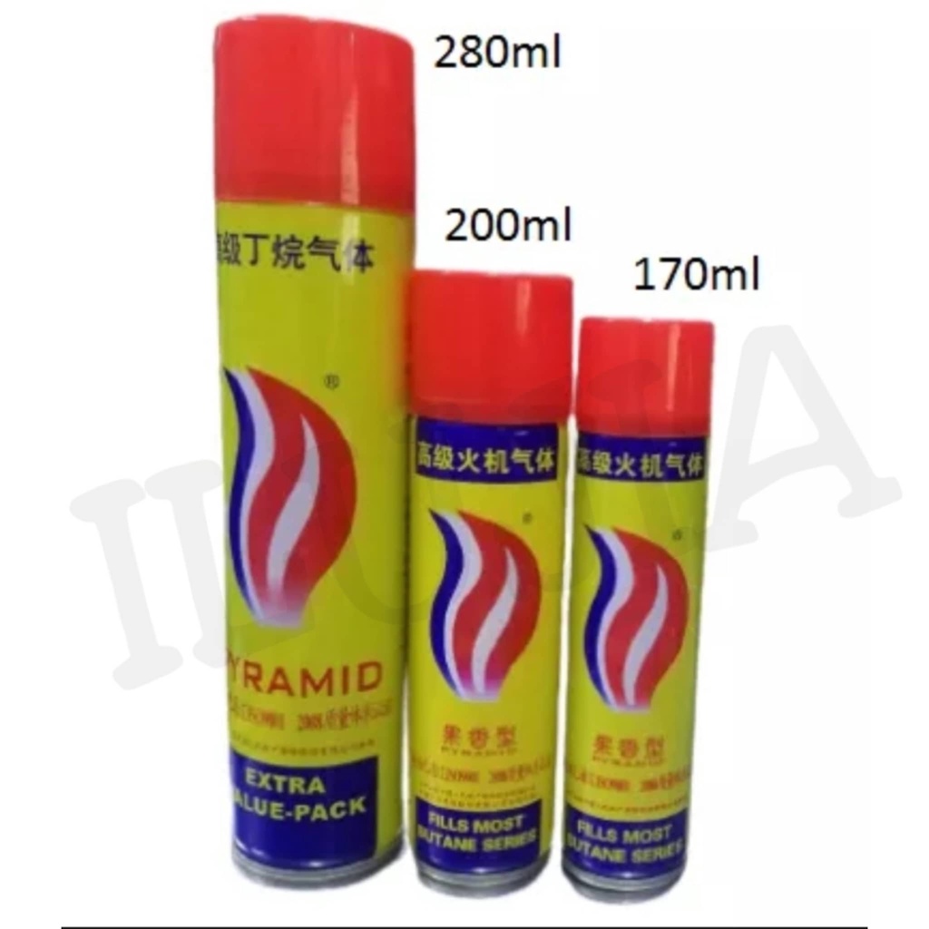 KJ Butane Lighter Gas Refill 280mL and 170 mL; Universal Lighter Gas