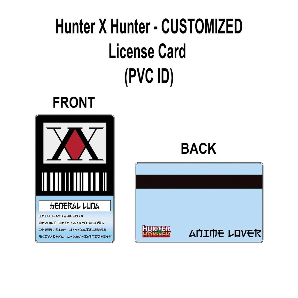 [ANIME] Hunter X Hunter License ID Card (PVC ID only) Free ID Sleeve