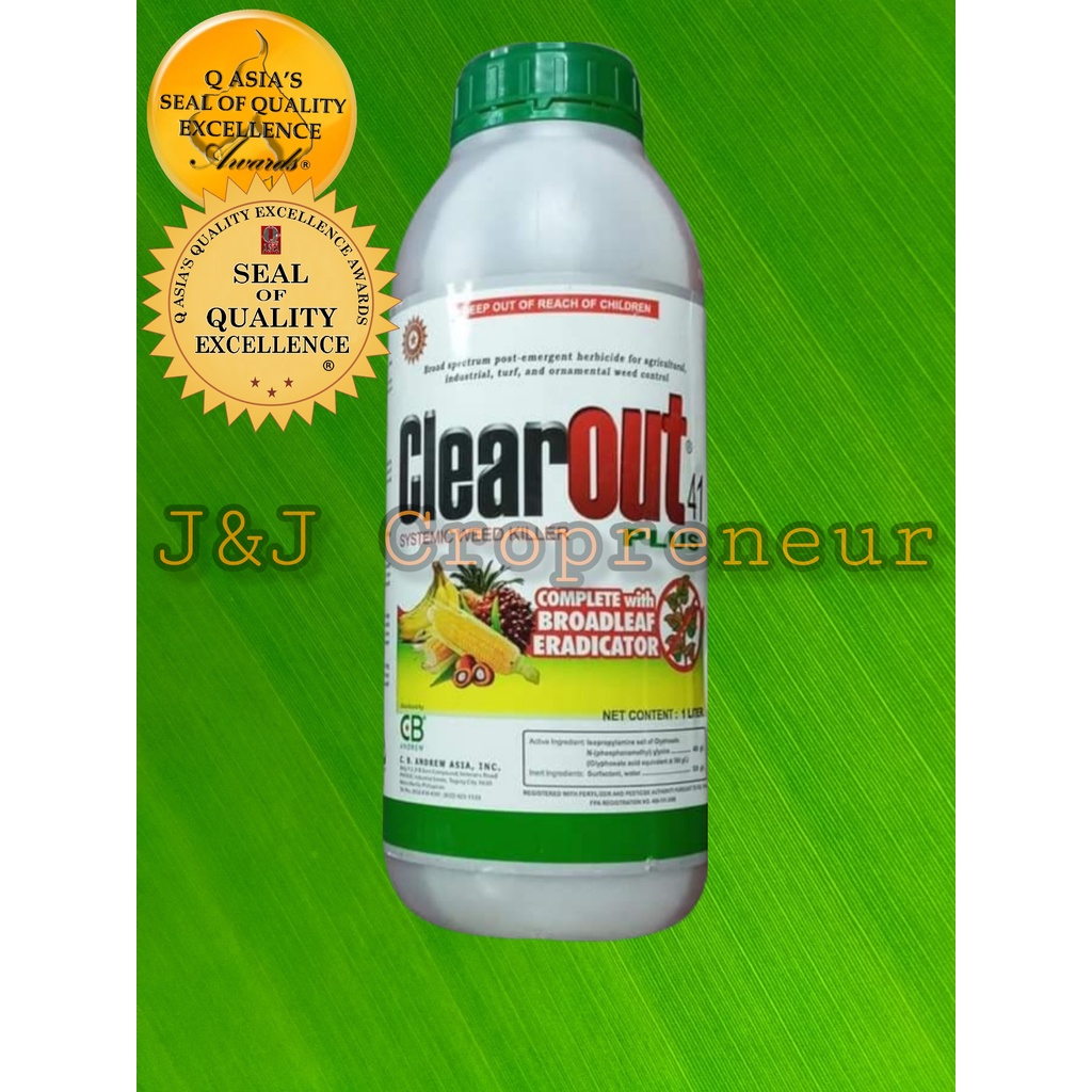 CLEAR OUT HERBICIDE GLYPHOSATE 480 SL CB ANDREW (1 LITER) Shopee