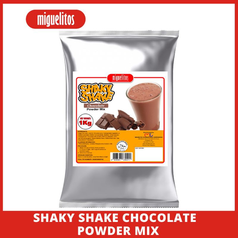 Chocolate Shaky Shake Powder Mix 1kg Shakey Shake Milkshake Powder