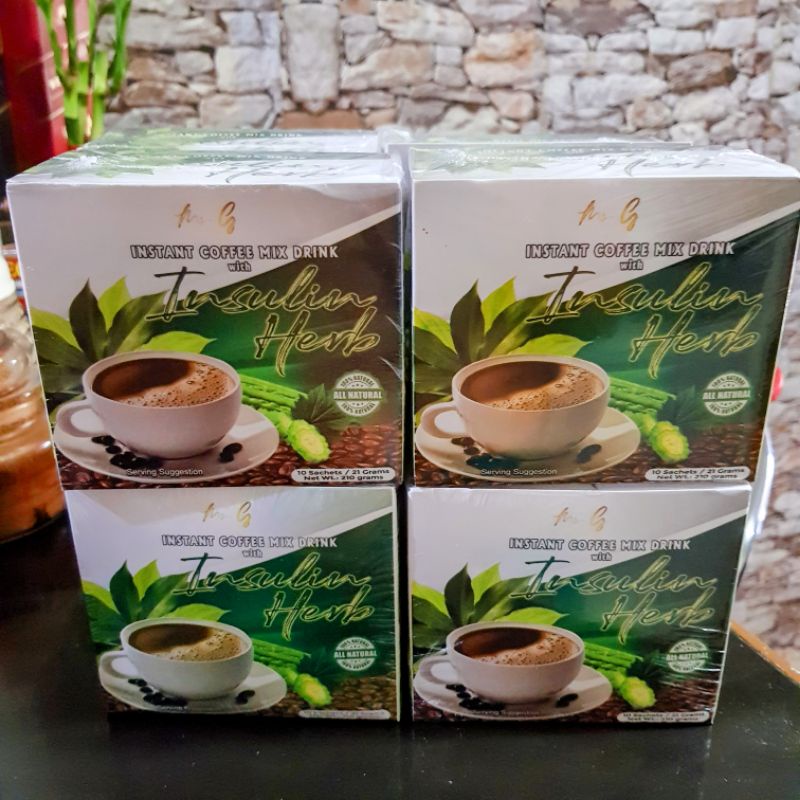 AUTHENTIC INSULIN HERB INSTANT COFFEE DRINK MIX 21g x 10 sachets