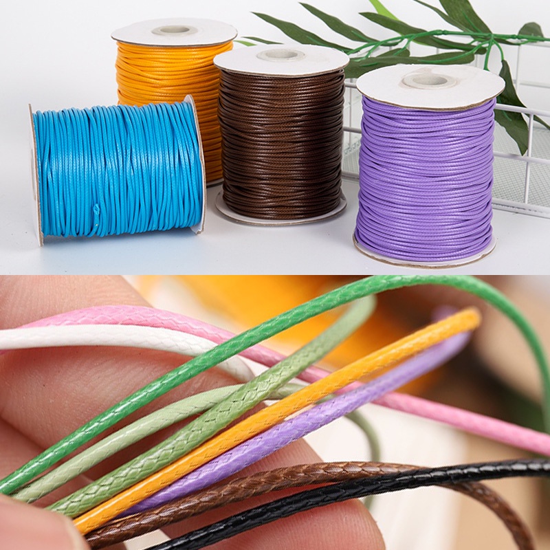 [Gift+Ready Stock] 10m/Roll 1.0mm Colorful Wax Cotton Rope, Used For