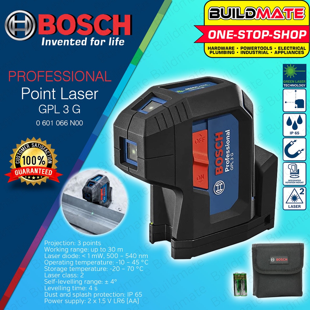 BOSCH Professional 3 Point Laser GPL 3G Self-Leveling Alignment Laser