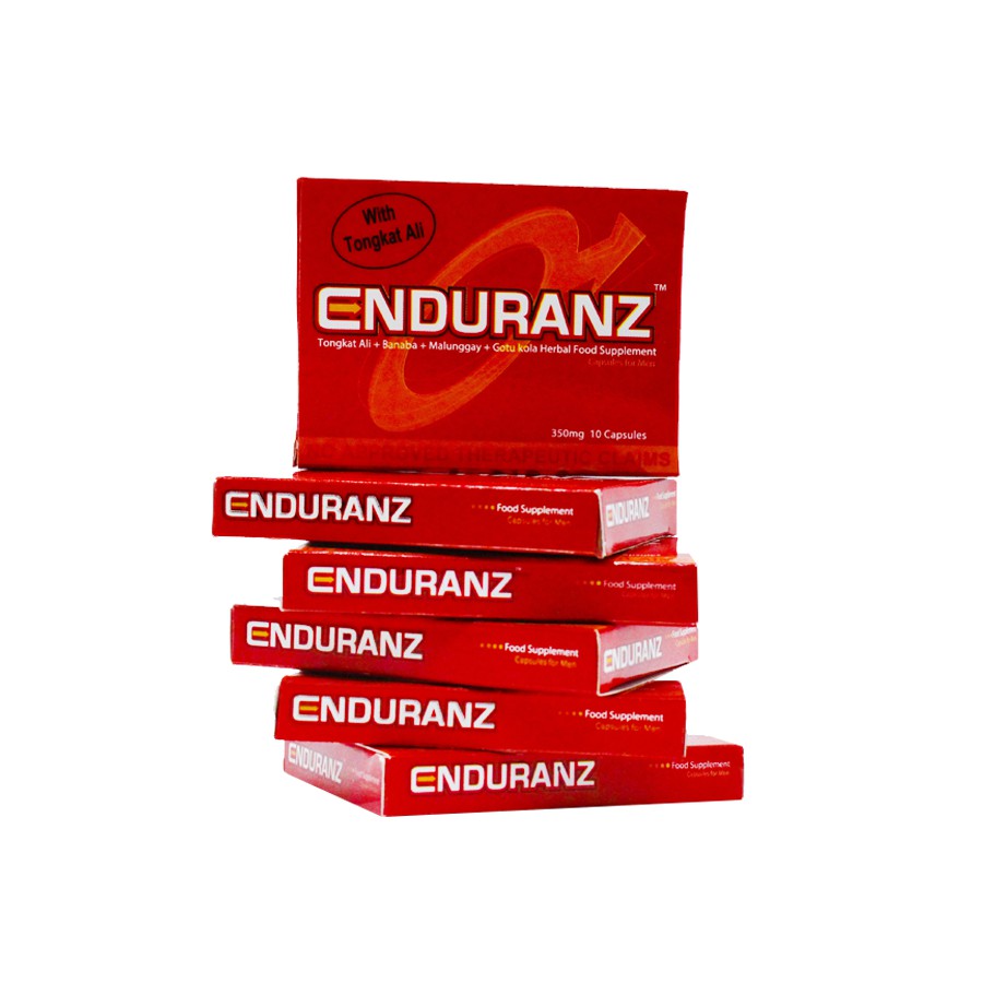 Enduranz with Tongkat Ali for Men 350mg Capsules Box of 10, Bundle of 6
