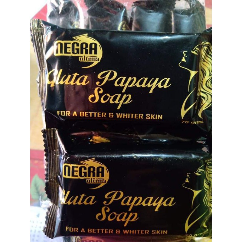 Negra Ultima Gluta Papaya Soap (6 pcs per pack) Shopee Philippines