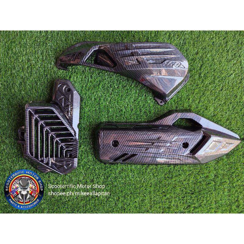 PCX 160/ CLICK 160 CARBON AIRFILTER/RADIATOR/ HEAT GUARD & MUFFLER TIP