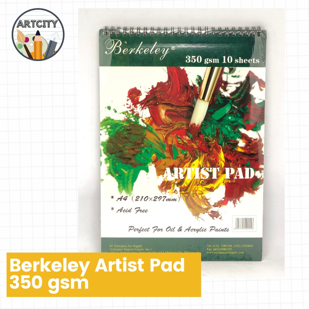 Berkeley Artist Pad A4 Size 350 gsm [ArtCity] Shopee Philippines