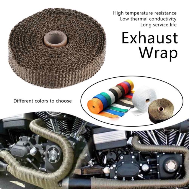 5M Auto Exhaust Pipe Wrap Heat Insulation Tapethermal wrap for