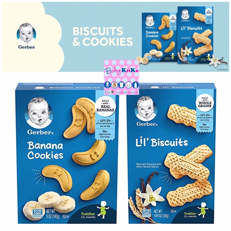 Gerber Graduates Lil Biscuits Banana Cookies Baby Snacks Shopee