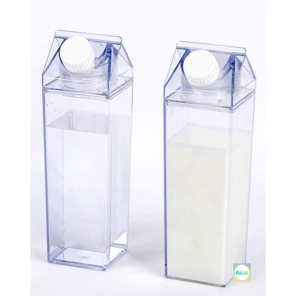 1L Milk Carton Acrylic Water Bottle Plain Shopee Philippines