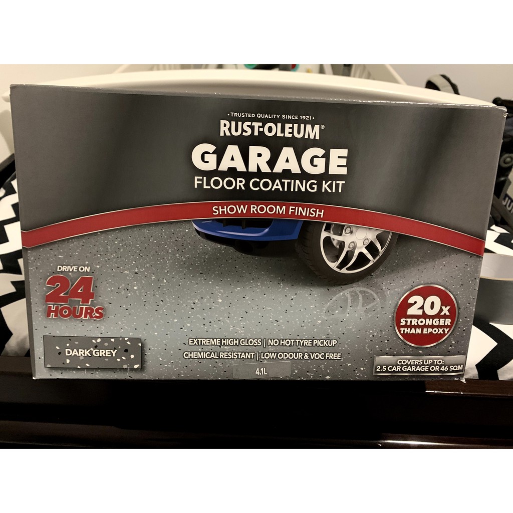 RustOleum Garage Floor Coating 2.5 Garage Kit Dark Gray Color