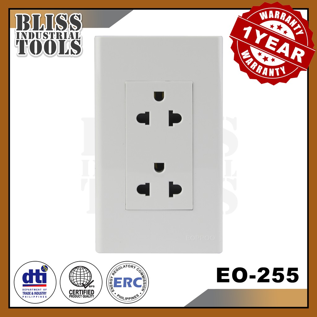 B.I.T EO 255 2 Gang Convenience Socket Universal Utility Outlet Set