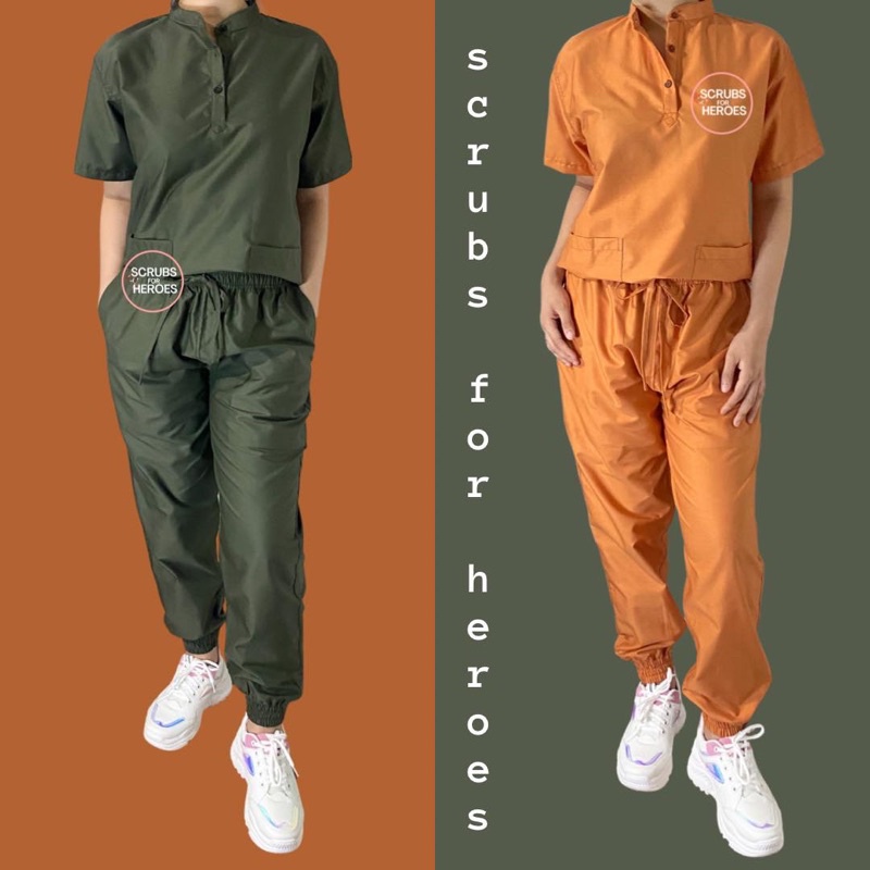 Chinese Collar Scrub Suits Shopee Philippines