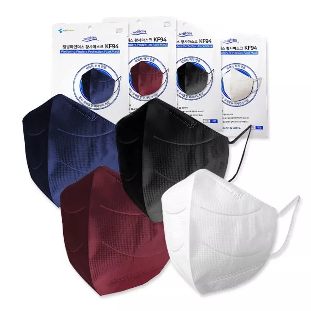 10pcs, Korean Colored KF94 Filter Mask, Wellbeing Finders KF94 Mask