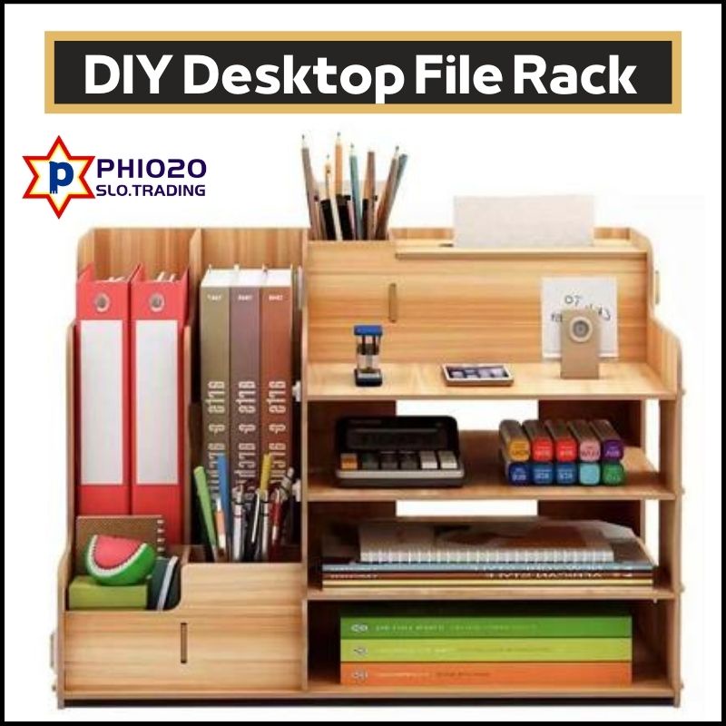Desk Storage Bookshelf Folder Book Office Paper Storage Box File Rack