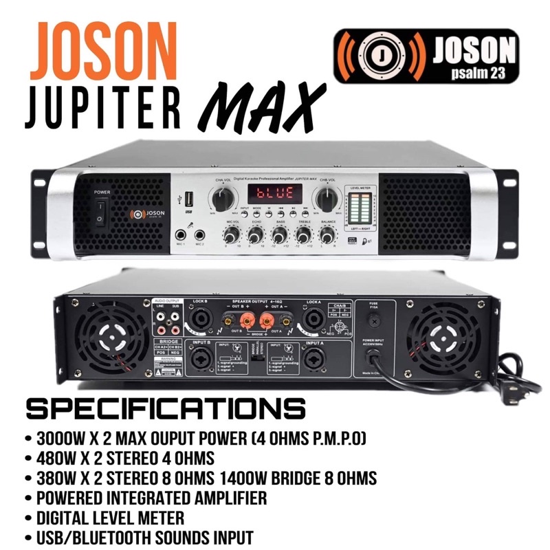 JOSON JUPITER MAX INTEGRATED POWER AMPLIFIER 2022 MODELO Shopee