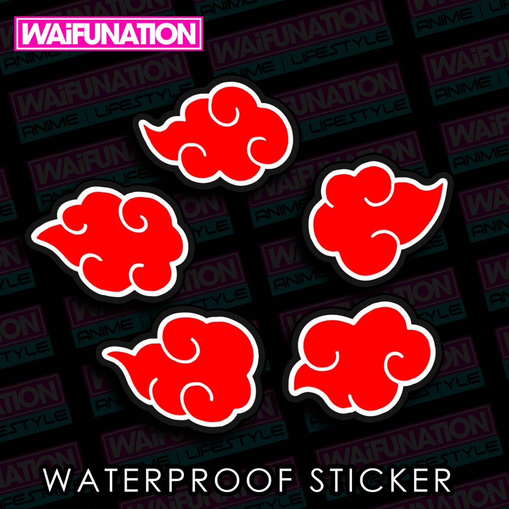 Naruto Akatsuki Cloud Sticker 5pcs Shopee Philippines