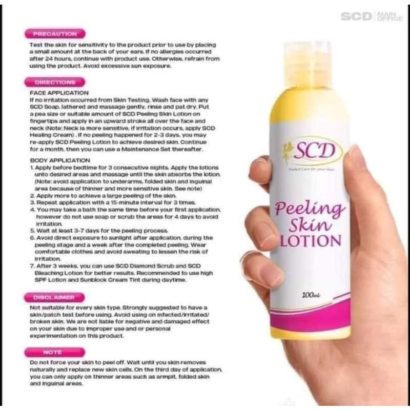 Authentic SCD peeling Lotion Peeling Lotion COD Shopee Philippines