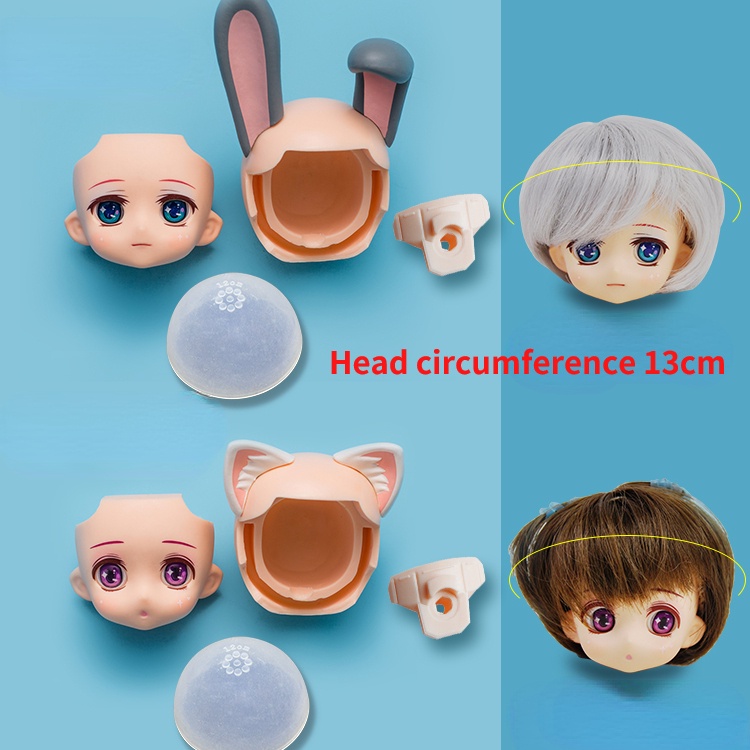 YMY doll head with hair OB11 BJD doll head GSC Nendoroid BJD doll