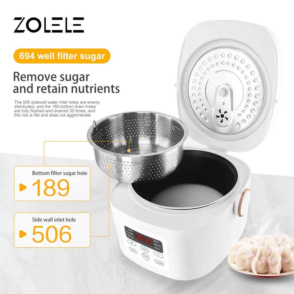 ZOLELE ZB500 Low Sugar Rice Cooker Smart Hot Pot Rice Cooker 3L