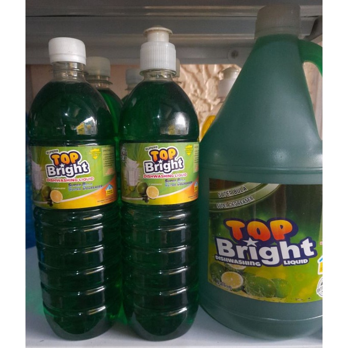 Top Bright Superb Dishwashing Liquid Green Kalamansi & Blue Bubblegum 1