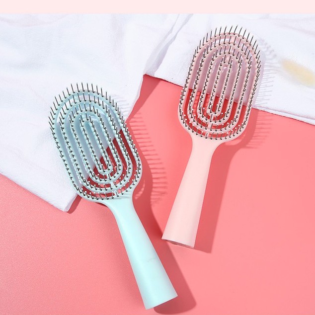 Miniso Massaging Hair Brush Cushion Hair Brush Pink/Blue Shopee