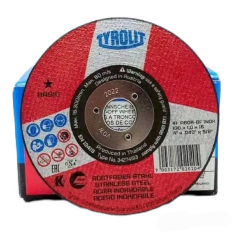 Tyrolit Abrasive Cutting Disc 4" (16*105mm / Oasis Cutting 4" / CMY
